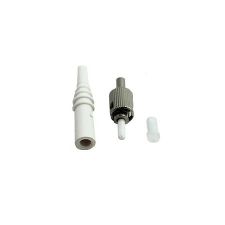Cable Wholesale ST/UPC Singlemode 126um Zirconia Ferrule Epoxy Connector 3.00mm Boot, 100 Pack 30F1-222HD